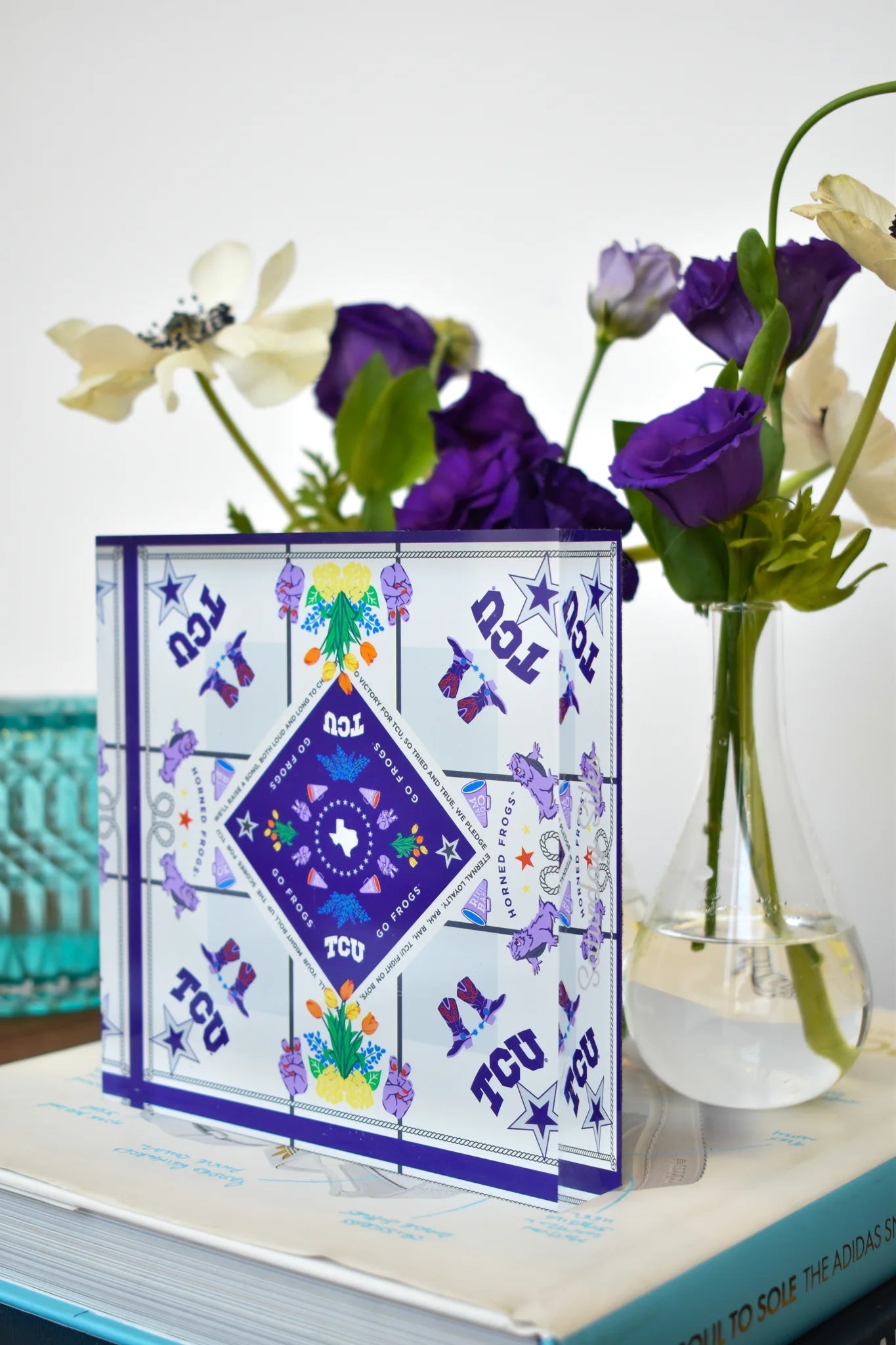 TCU Horned Frogs Acrylic Block Art - Saturday Silks - COLOR GAME