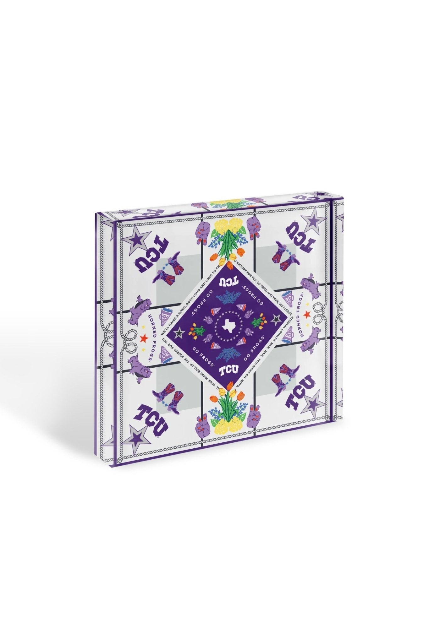 TCU Horned Frogs Acrylic Block Art - Saturday Silks - COLOR GAME