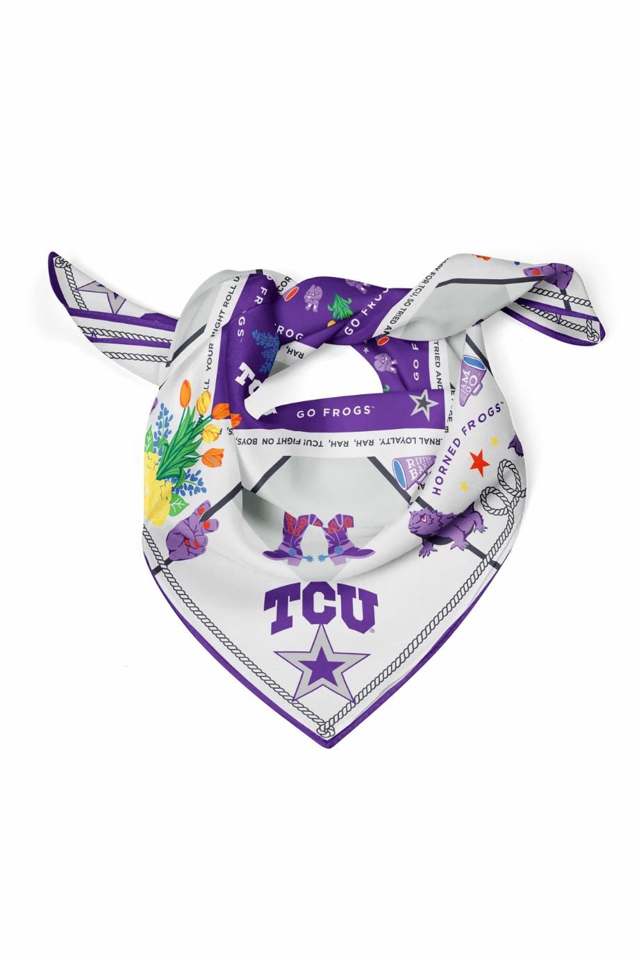 TCU Horned Frogs Saturday Scarf - Saturday Silks - COLOR GAME
