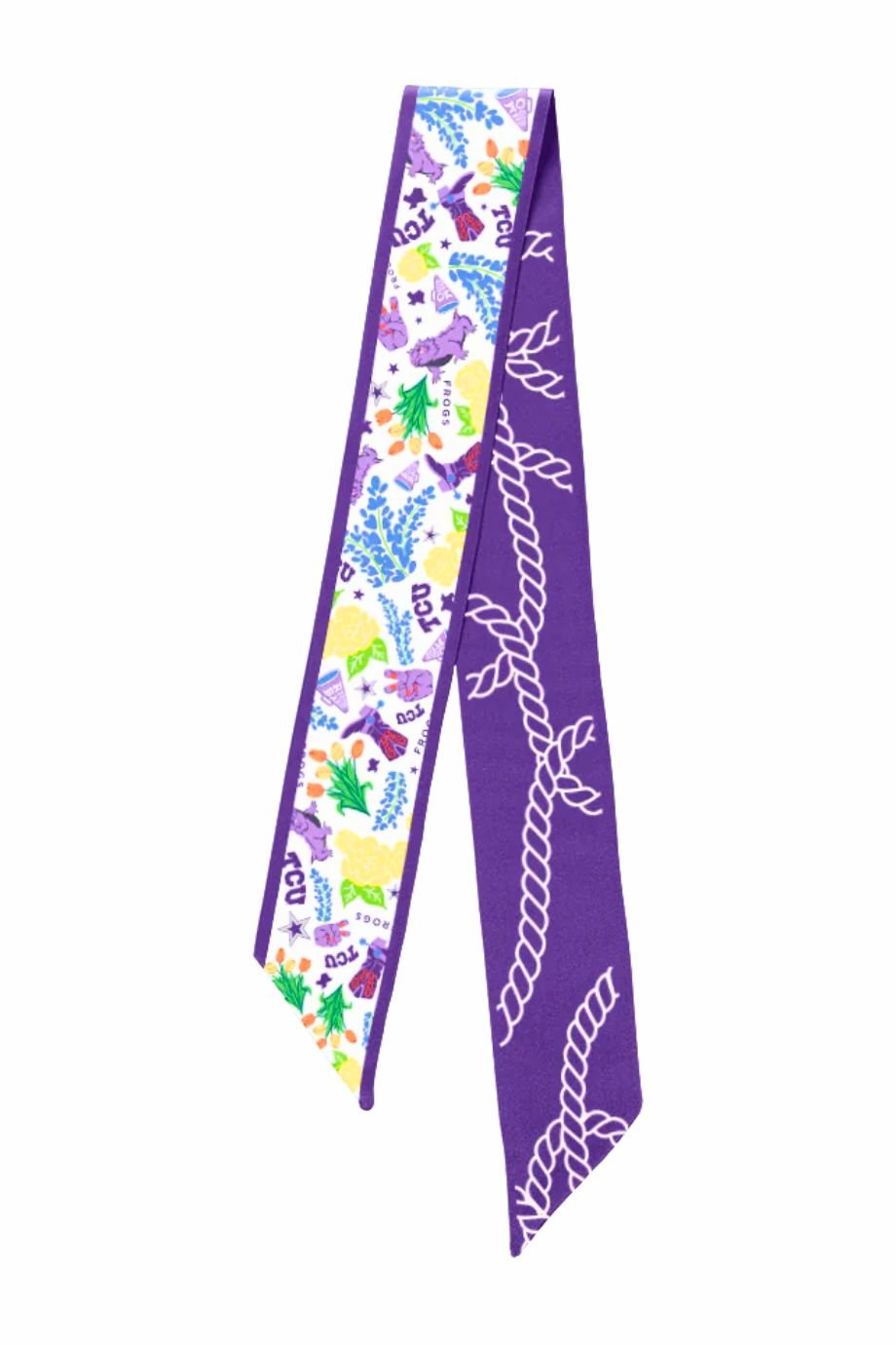 TCU Horned Frogs Skinny Scarf - Saturday Silks - COLOR GAME