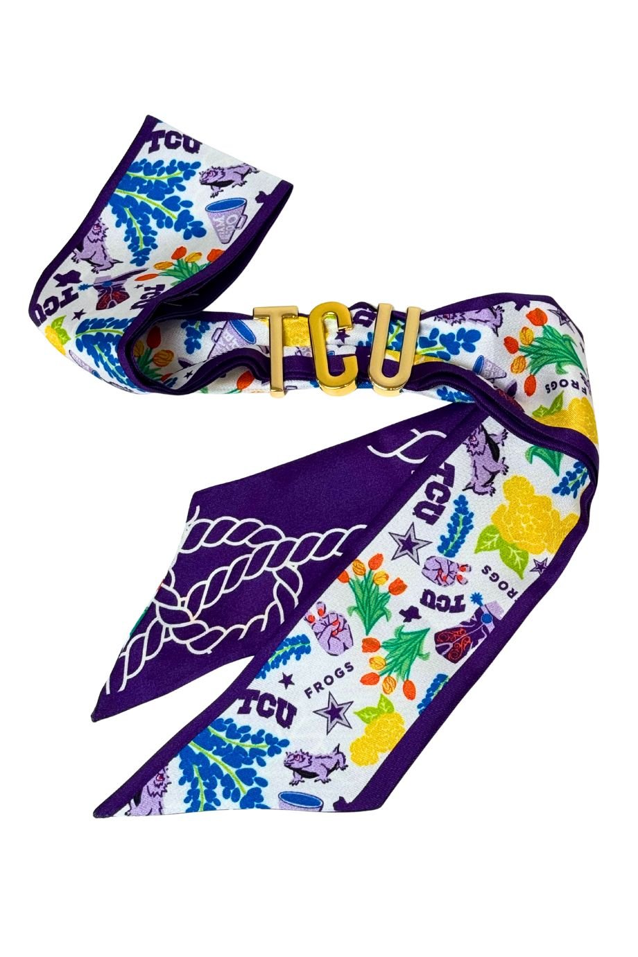 TCU Skinny Scarf Slider Set - Saturday Silks - COLOR GAME