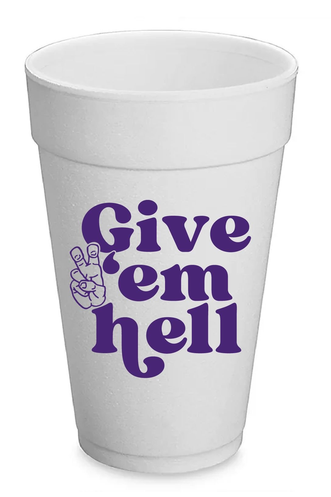 TCU Styrofoam Cups Set of 8 - Victory Lap - COLOR GAME