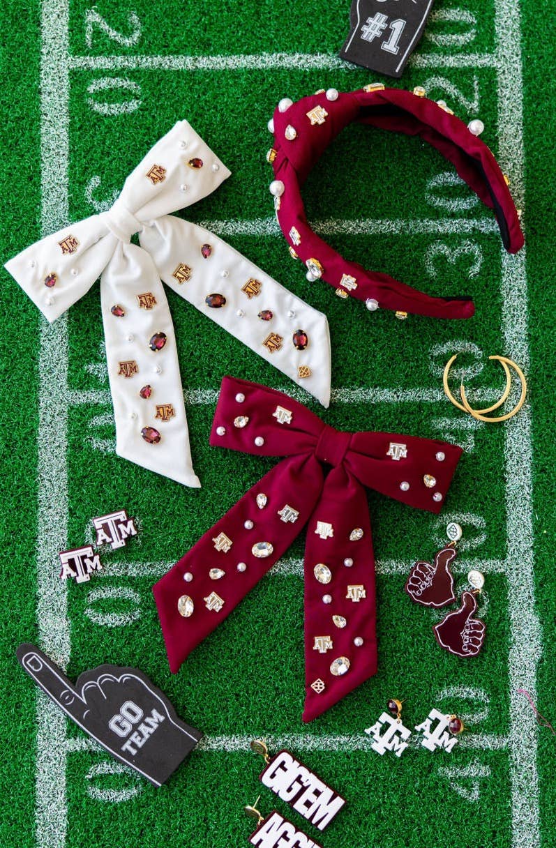 Texas A&M Logo Hoop Earrings - Brianna Cannon - COLOR GAME