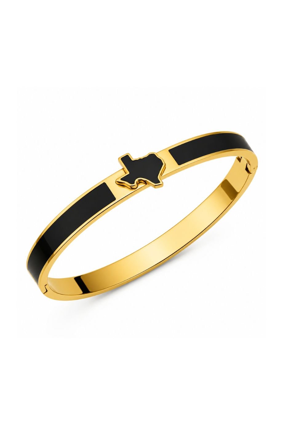 Texas Mini Map Bangle Bracelet Black - Gameday Luxe - COLOR GAME
