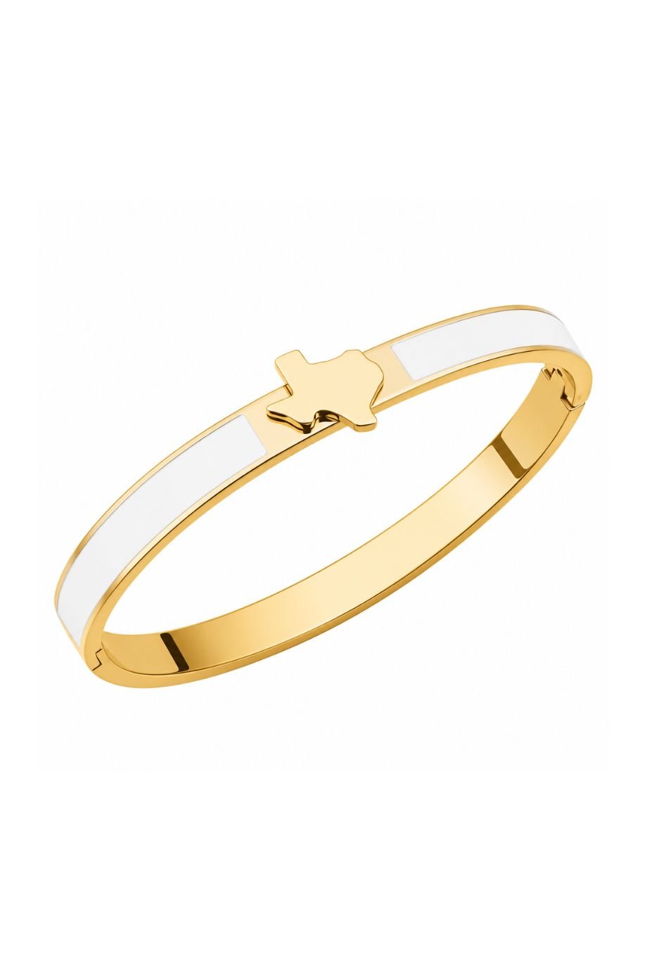 Texas Mini Map Bangle Bracelet White - Gameday Luxe - COLOR GAME