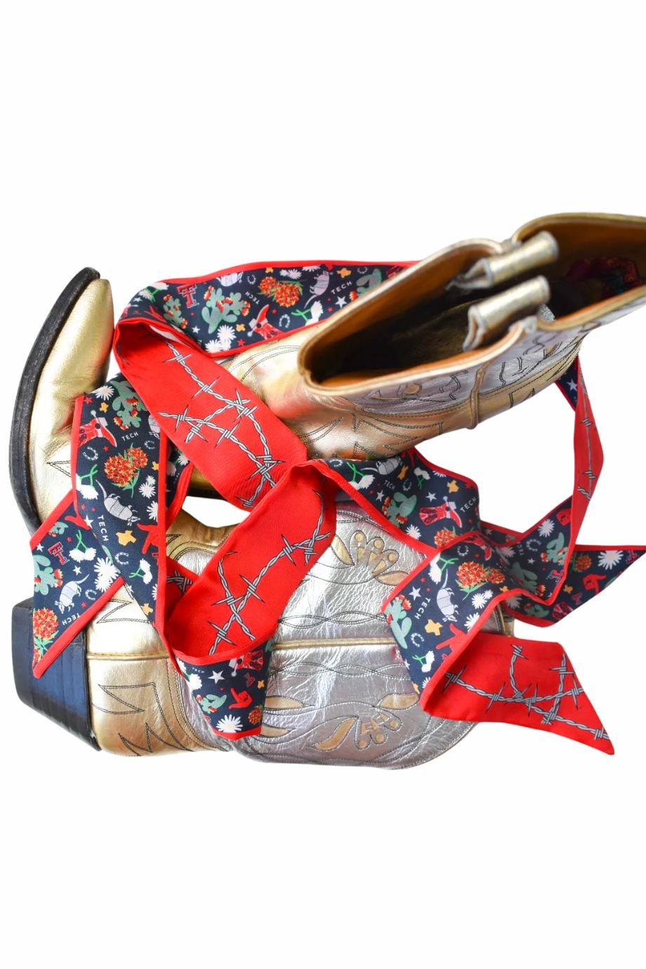 Texas Tech Red Raiders Skinny Scarf - Saturday Silks - COLOR GAME