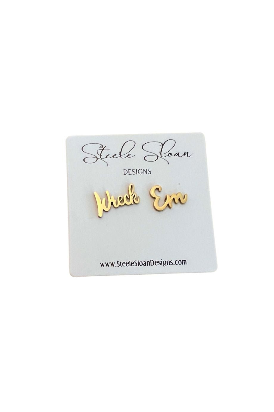 Texas Tech Wreck 'Em Stud Earrings - Steele Sloan Designs - COLOR GAME