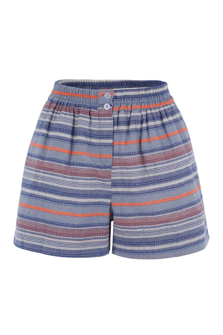 The Barry Short Blue + Orange Stripe - The Shirt by Rochelle Behrens - COLOR GAME