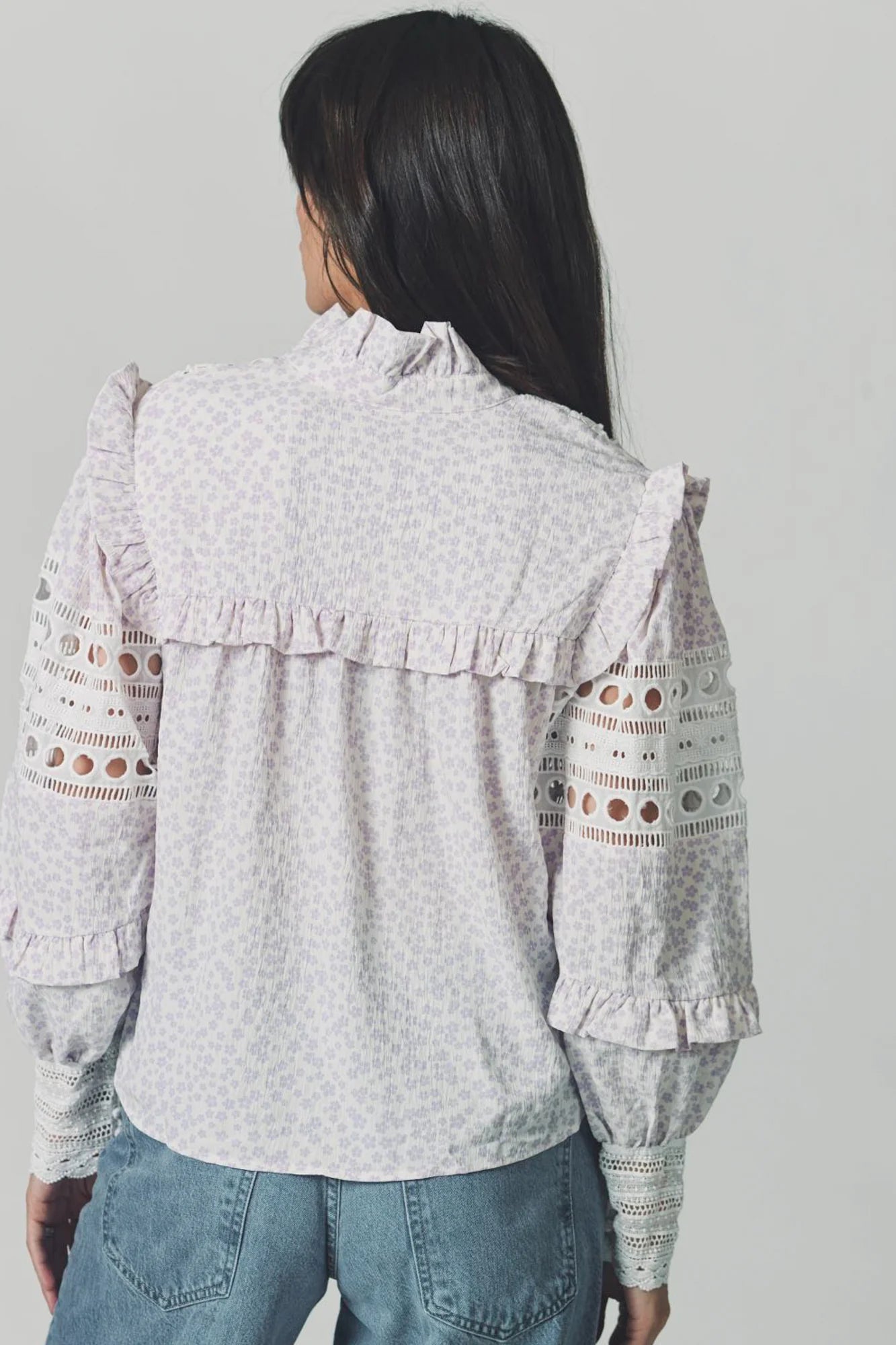 The Danielle Shirt Lilac Cream - FINAL SALE - The Shirt by Rochelle Behrens - COLOR GAME