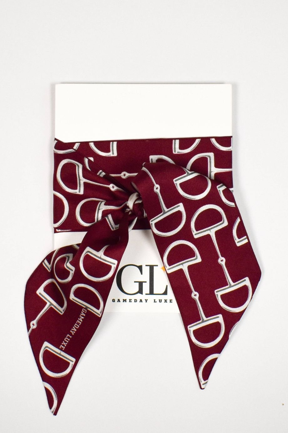 The Gameday Signature Scarf- Burgundy And White - Gameday Luxe - COLOR GAME