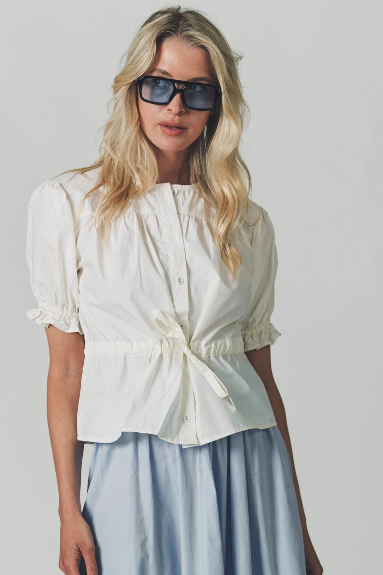 The Kayla Shirt Cream - The Shirt by Rochelle Behrens - COLOR GAME