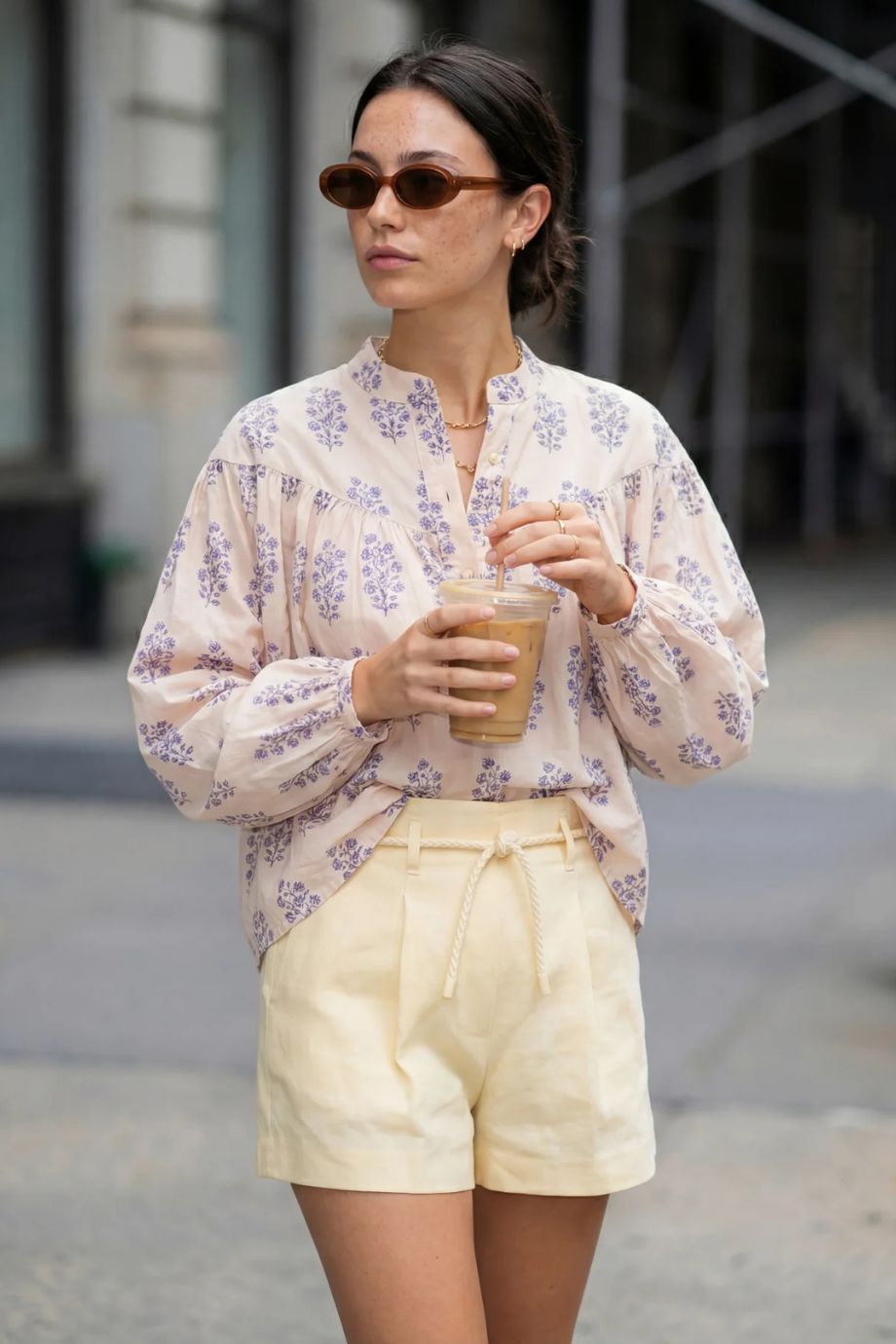 The Logan Shirt Lilac Print - The Shirt by Rochelle Behrens - COLOR GAME