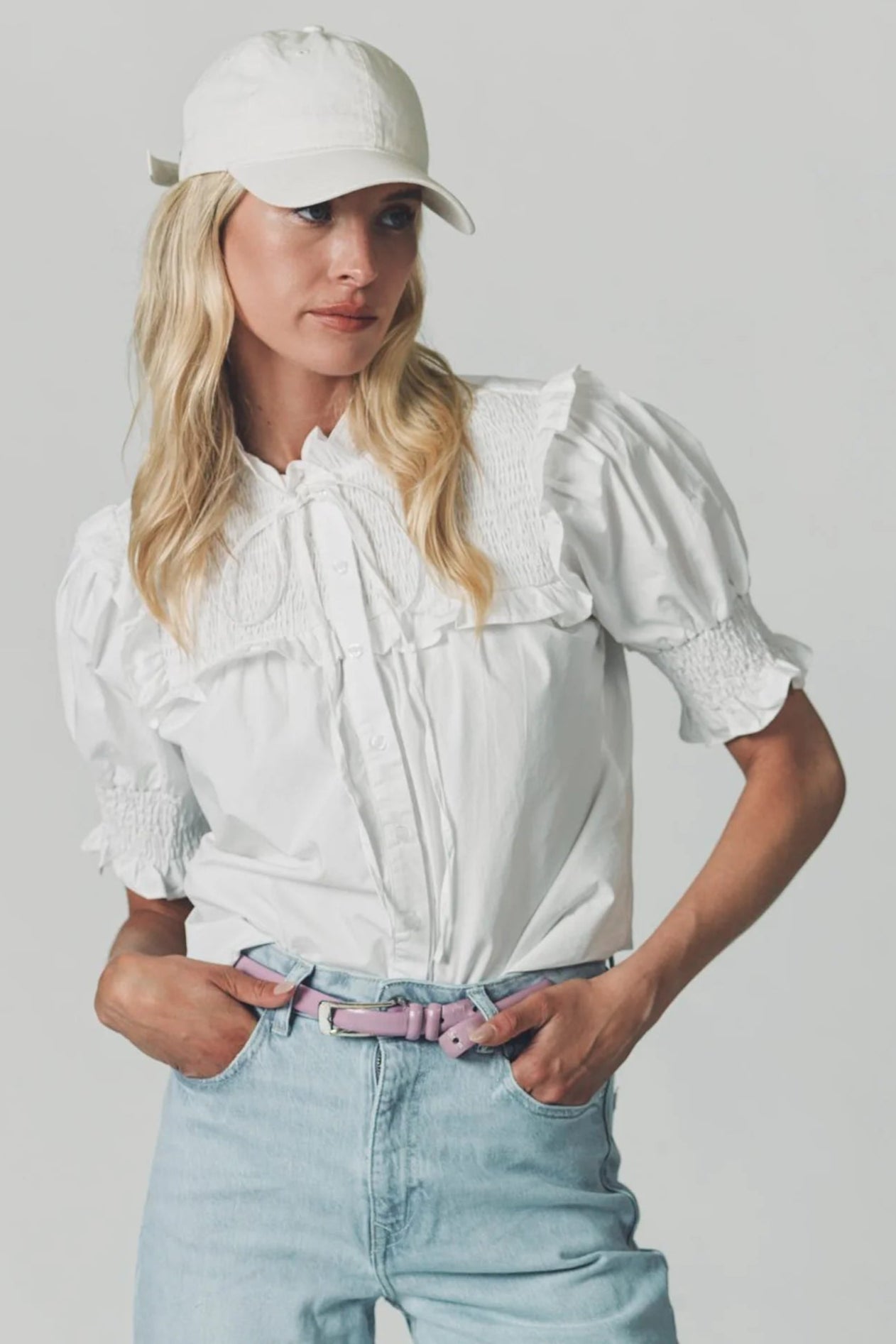 The Nicolette Shirt White - The Shirt by Rochelle Behrens - COLOR GAME