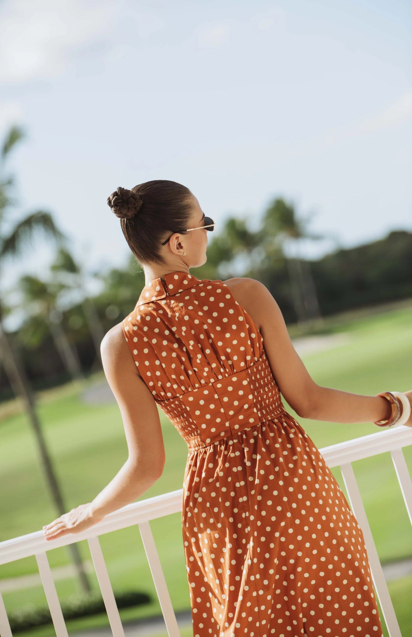 Vivian Polka Dot Midi Dress - Hutch - COLOR GAME