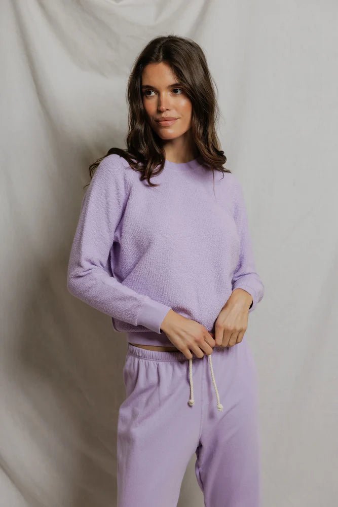 Ziggy Sweatshirt in Ultraviolet – Lavender Cotton Fleece Pullover