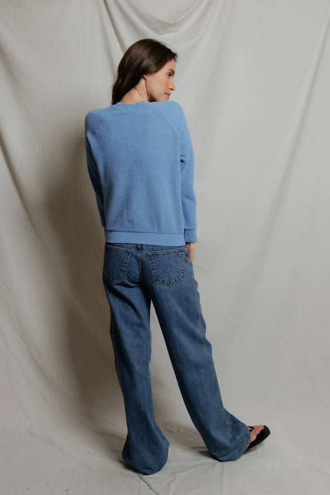 Ziggy Inside - Out Fleece Shrunken Sweatshirt Pacific Blue - perfectwhitetee - COLOR GAME