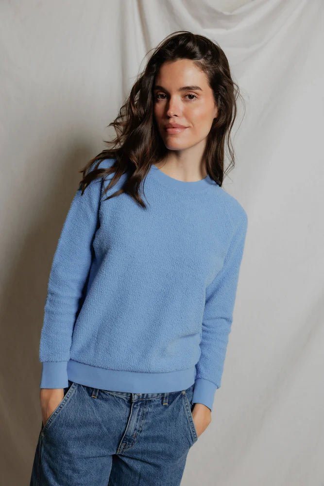 Ziggy Inside - Out Fleece Shrunken Sweatshirt Pacific Blue - perfectwhitetee - COLOR GAME