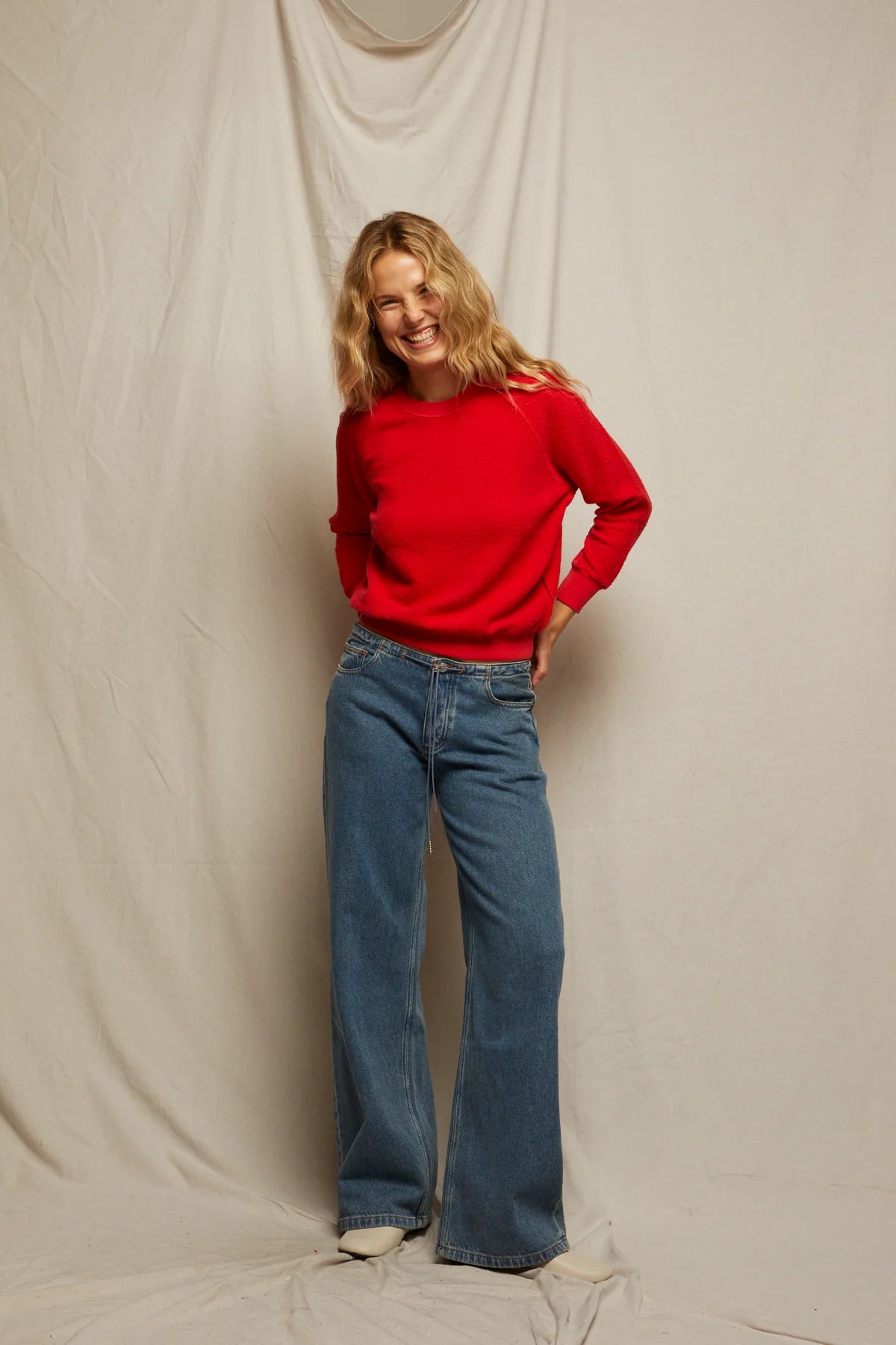 Ziggy Inside - Out Fleece Shrunken Sweatshirt Poppy Red - FINAL SALE - perfectwhitetee - COLOR GAME