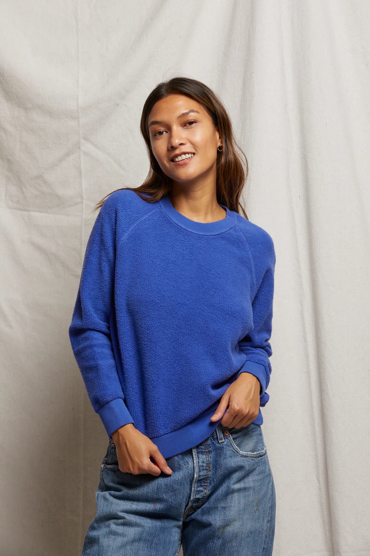 Ziggy Inside - Out Fleece Shrunken Sweatshirt Violet Blue - perfectwhitetee - COLOR GAME