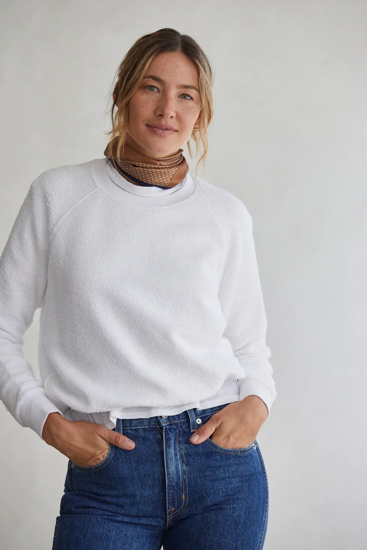 Ziggy Inside - Out Fleece Shrunken Sweatshirt White - perfectwhitetee - COLOR GAME