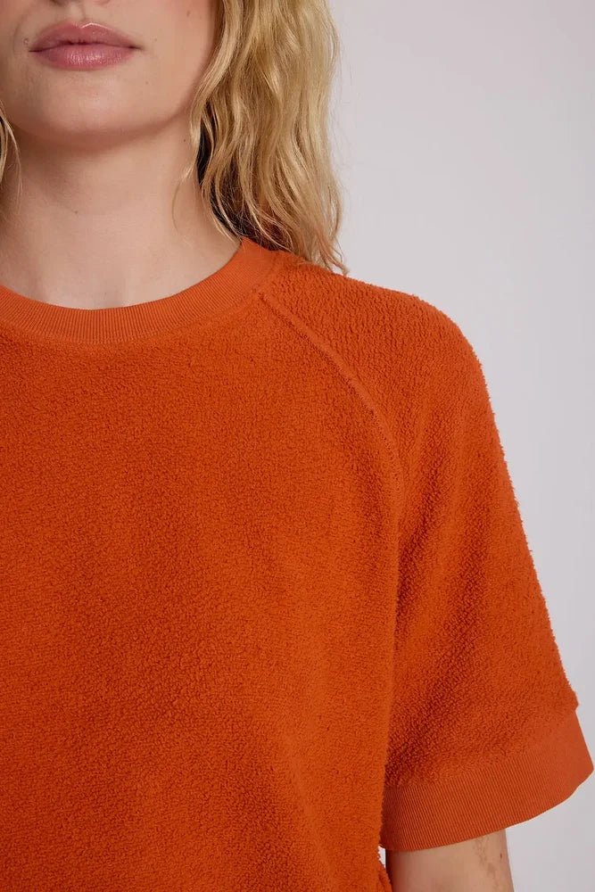 Ziggy Short Sleeve Sweatshirt Burnt Orange - perfectwhitetee - COLOR GAME