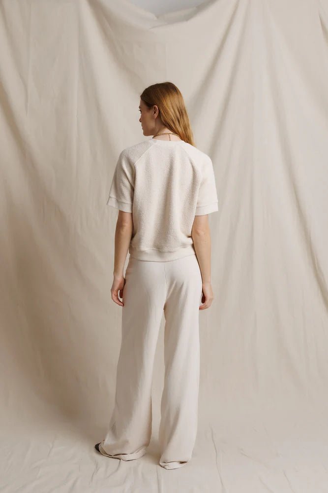 Ziggy Short Sleeve Sweatshirt Sugar - perfectwhitetee - COLOR GAME