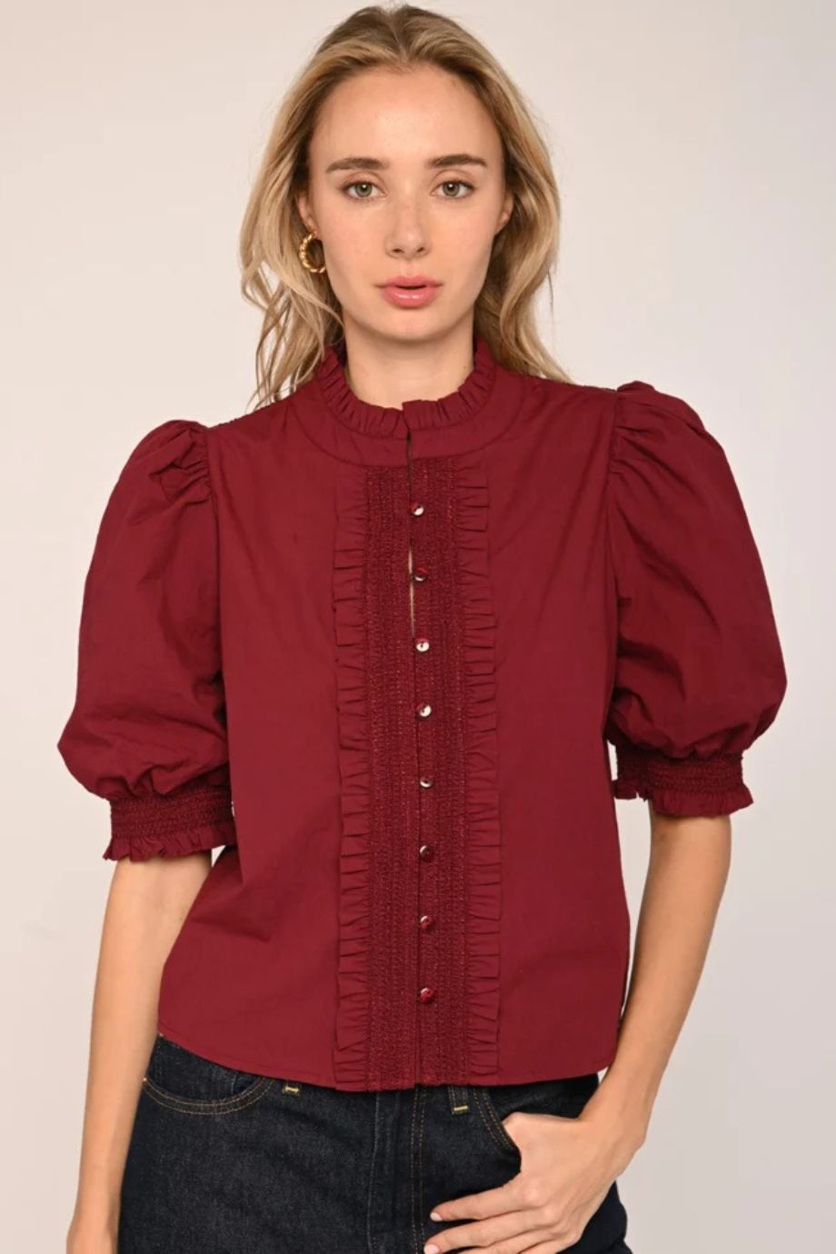 Zinny Top Regal Maroon - Love The Label - COLOR GAME