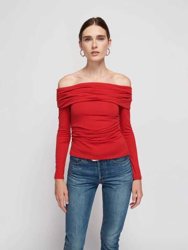 Abana Draped Off-The-Shoulder Top - Nation LTD - Color Game