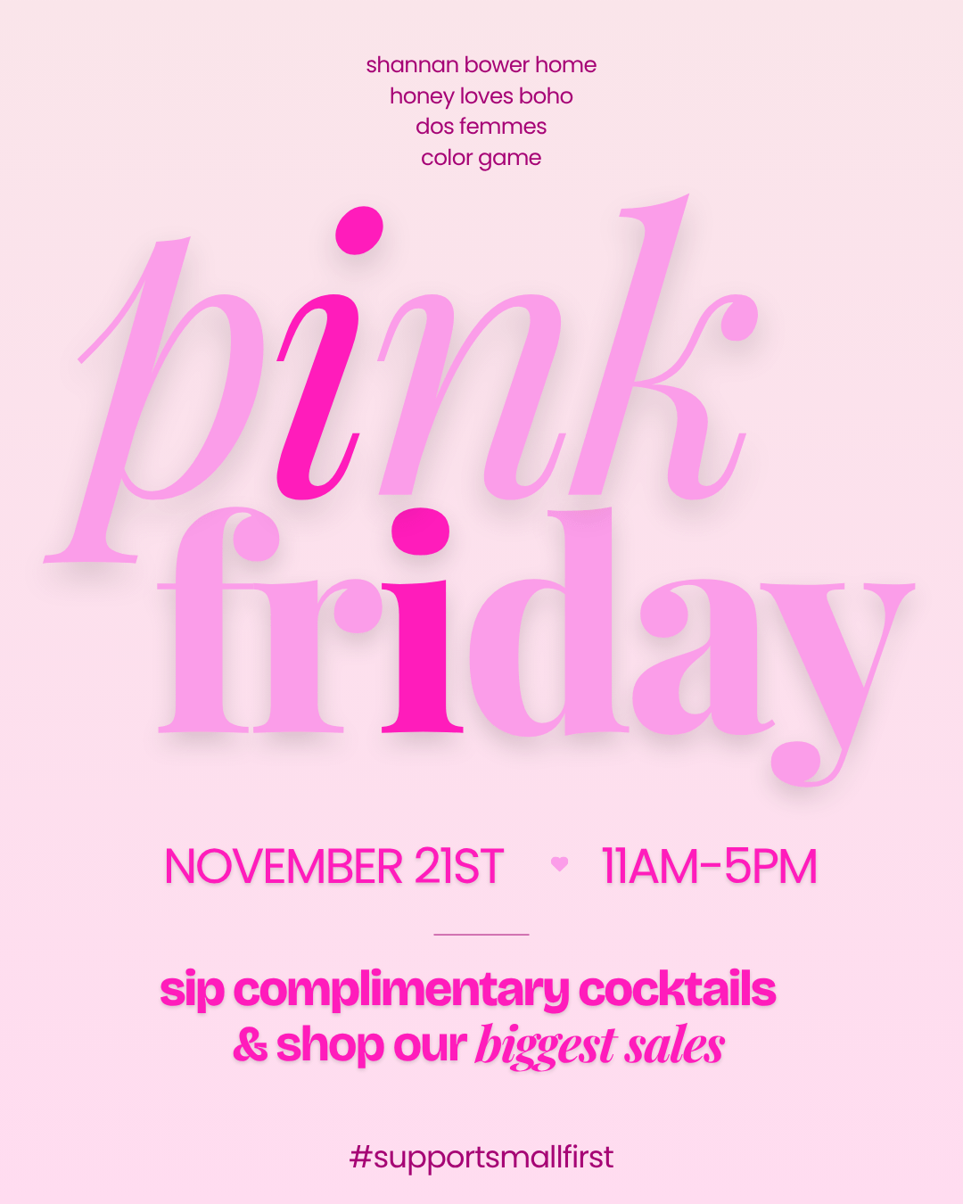 Pink Friday at Color Game: A Boutique Celebration on Camp Bowie