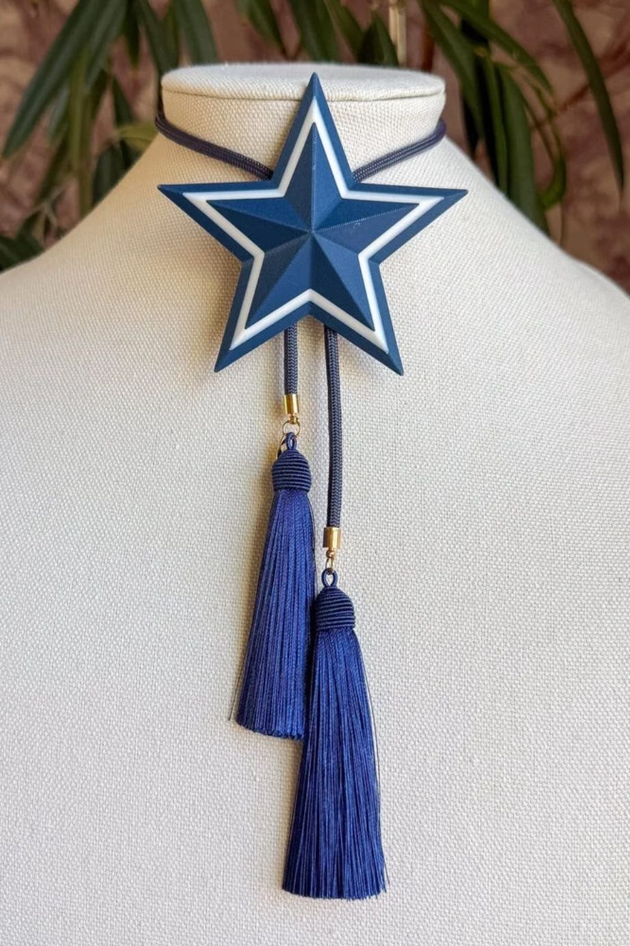 Lone Star Navy Stripe Bolo With Storm Blue