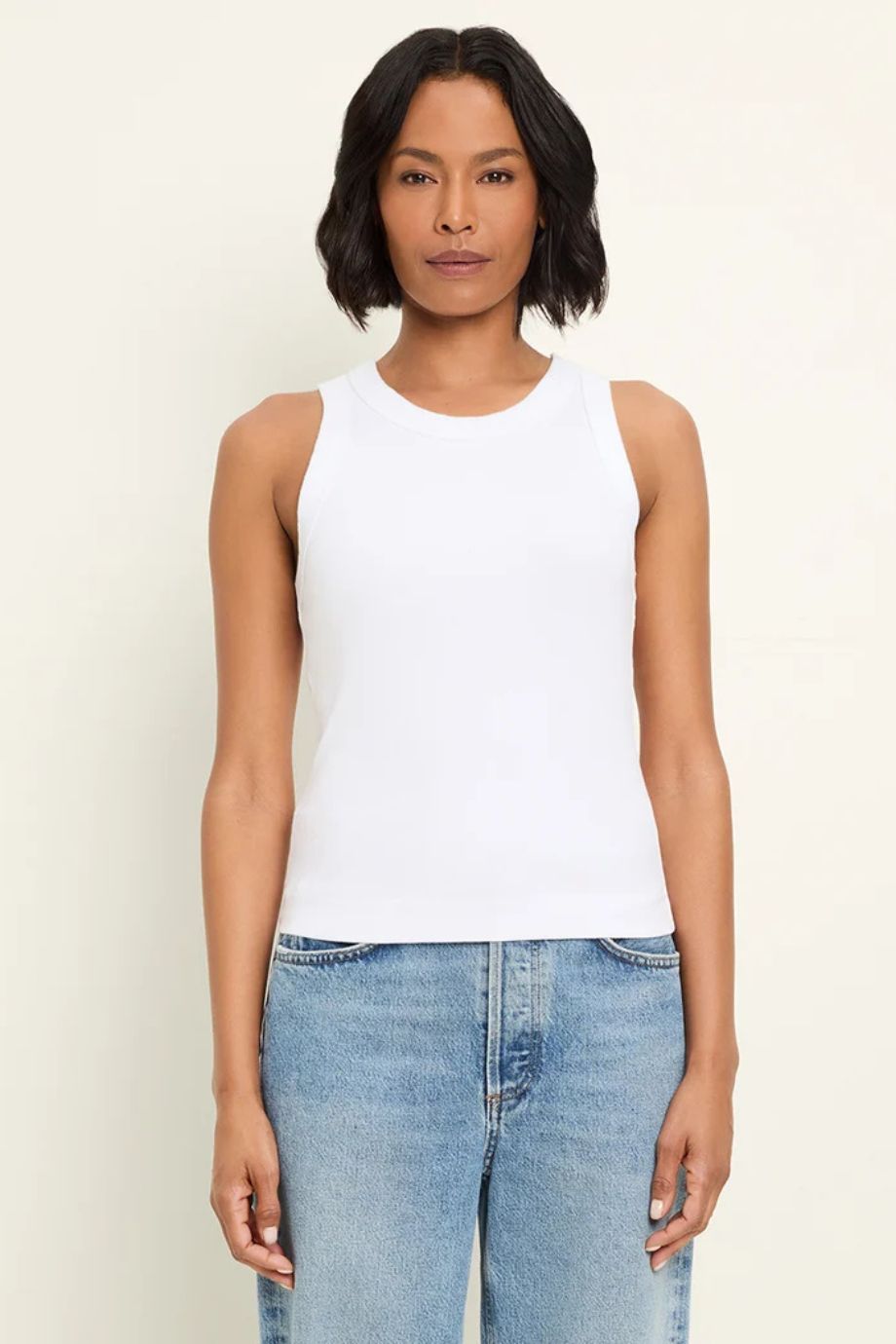 Gina Ribbed Crop Tank Coconut Milk