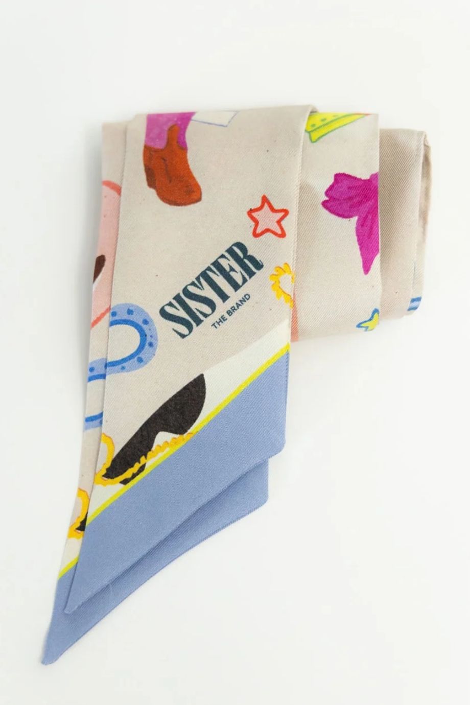 Hollywood Cowgirl Silk Print Lasso Scarf