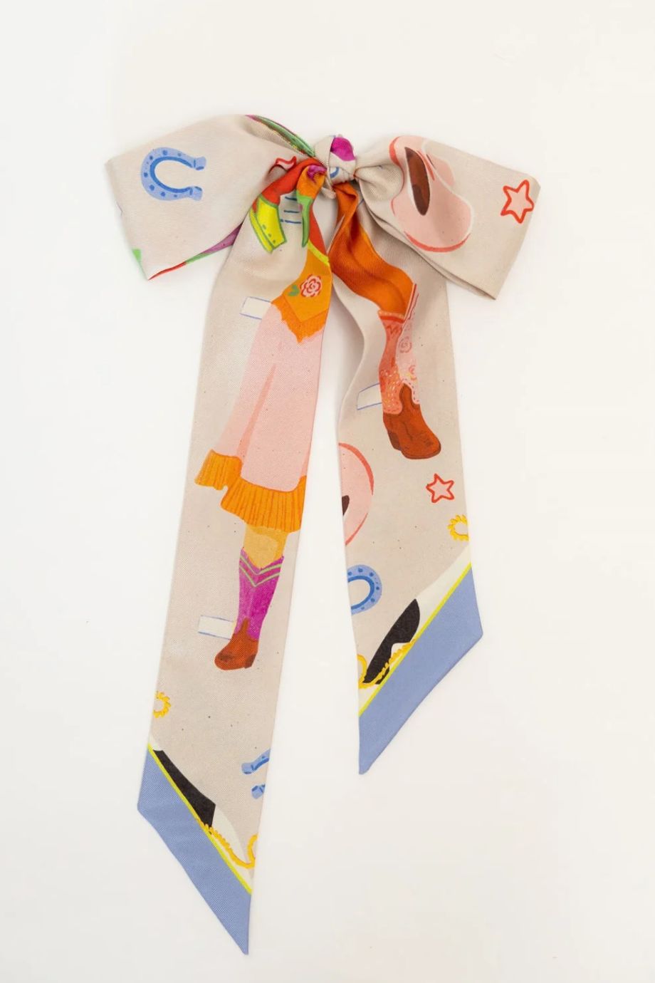 Hollywood Cowgirl Silk Print Lasso Scarf