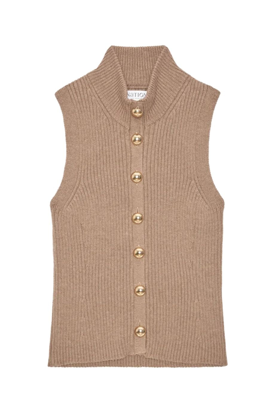 Ira Sweater Vest Biscotti