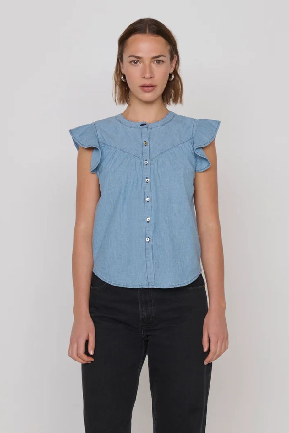 Lindsey Chambray Blouse