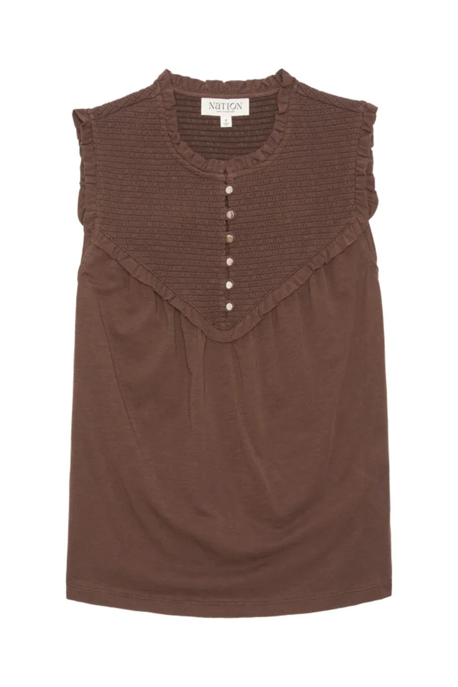 Nelly Smocked Top Cocoa