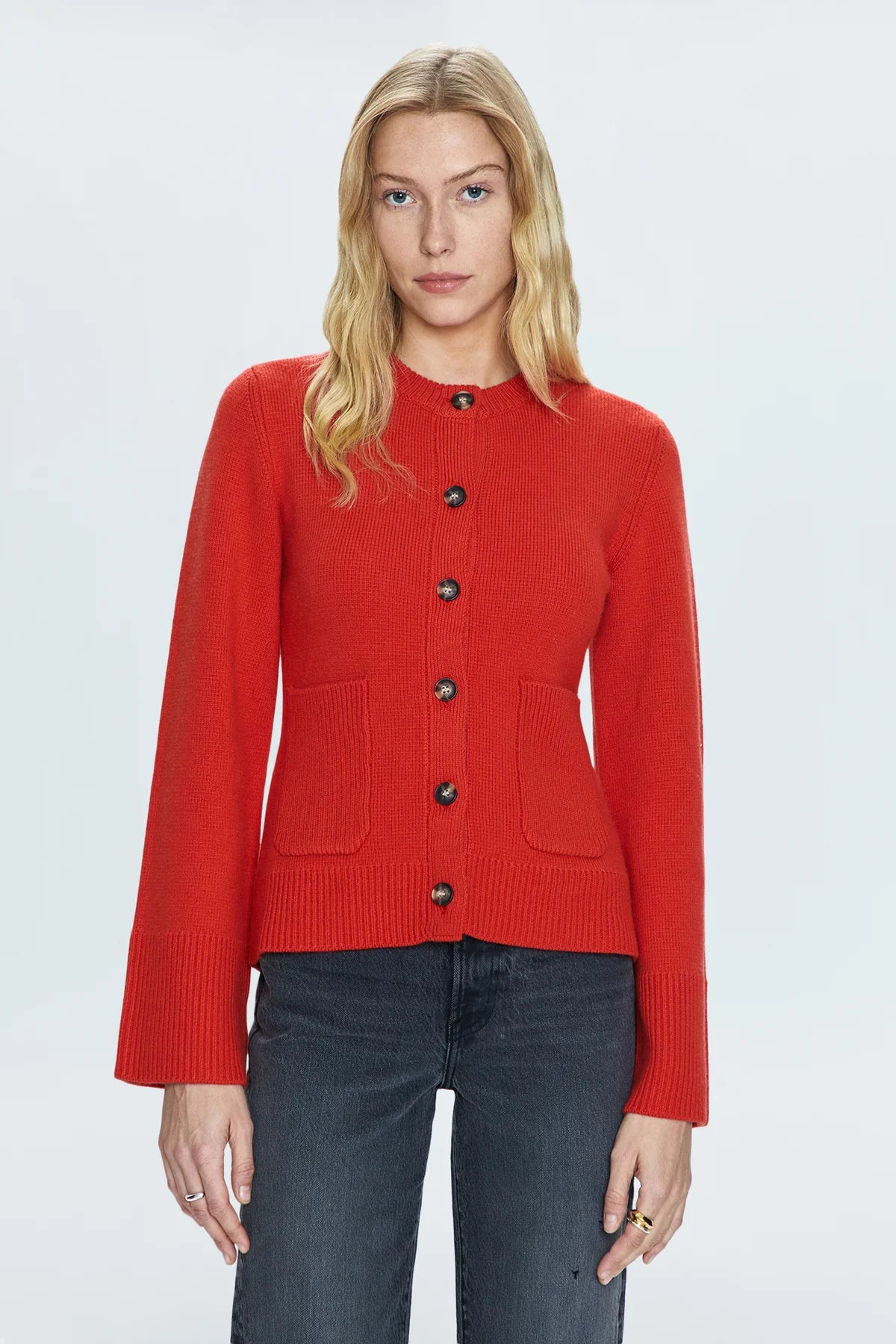 Dani Cinched Waist Cardigan Rouge