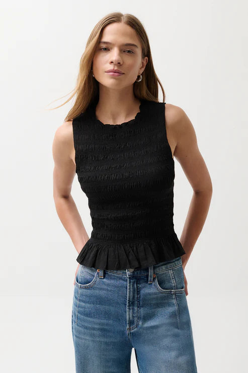 Phoebe Smocked Peplum Tank