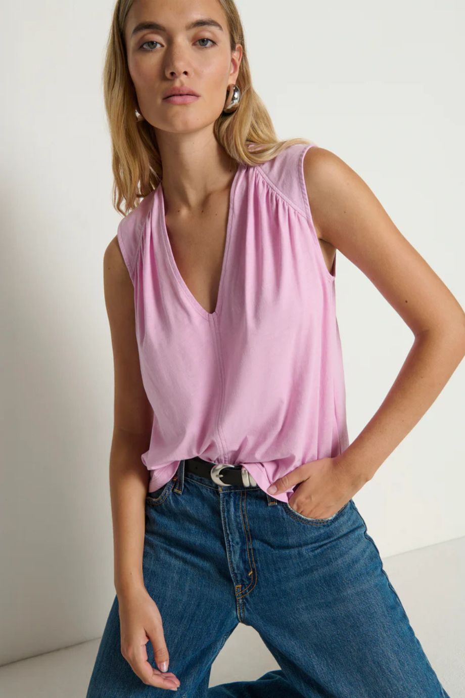 Selma V-Neck Tank Lilac