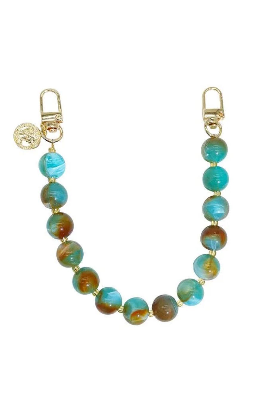 Sophia Beaded Bag + Phone Chain Turquoise