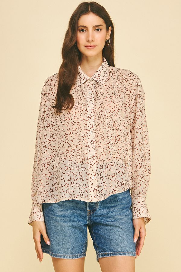Stevie Star Print Blouse