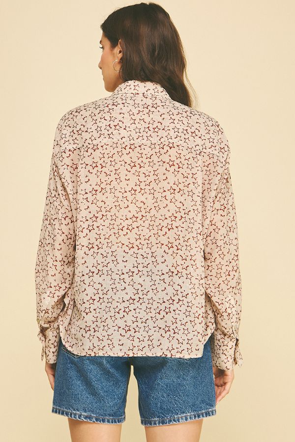 Stevie Star Print Blouse