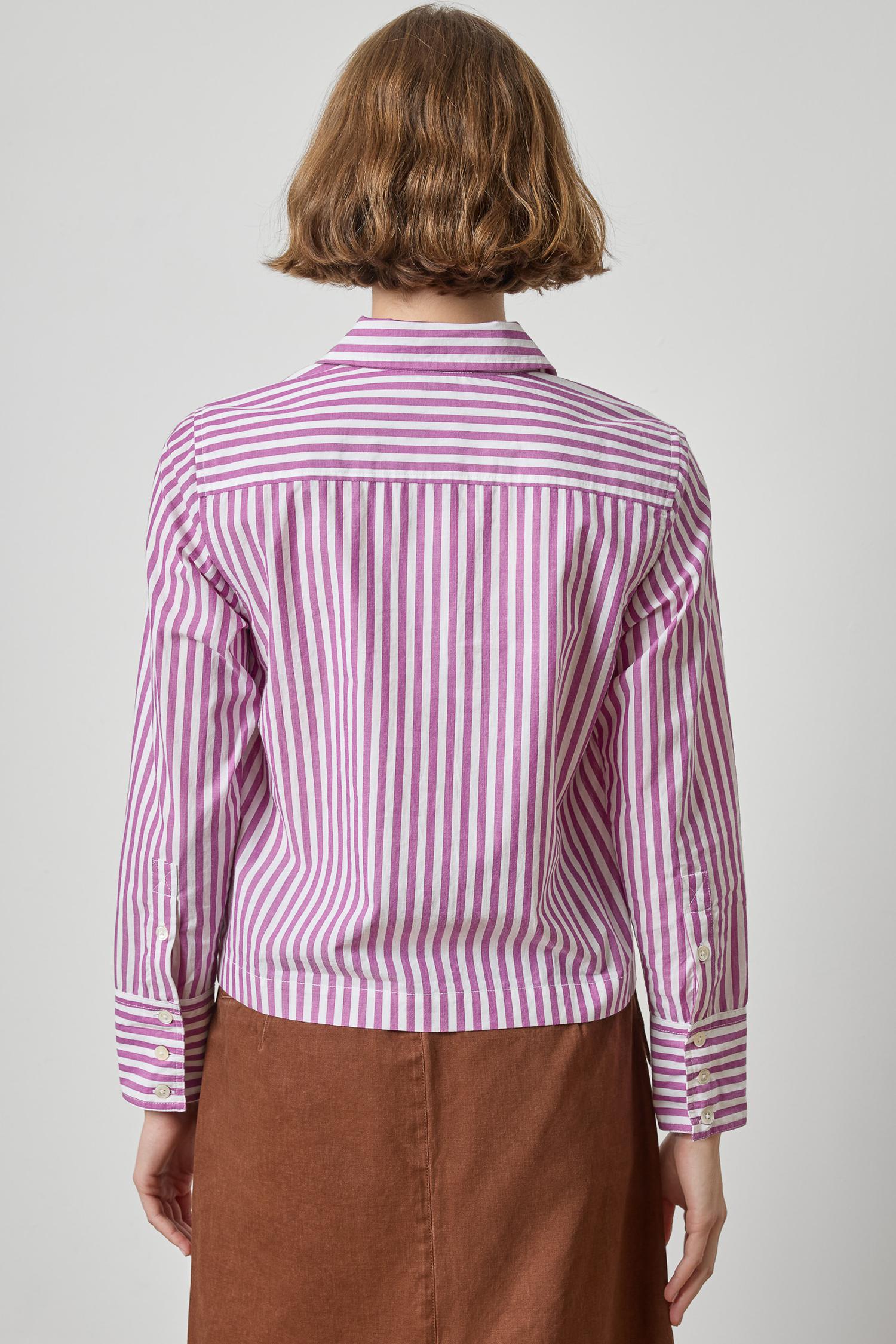 Striped Straight Fit Short Button Down