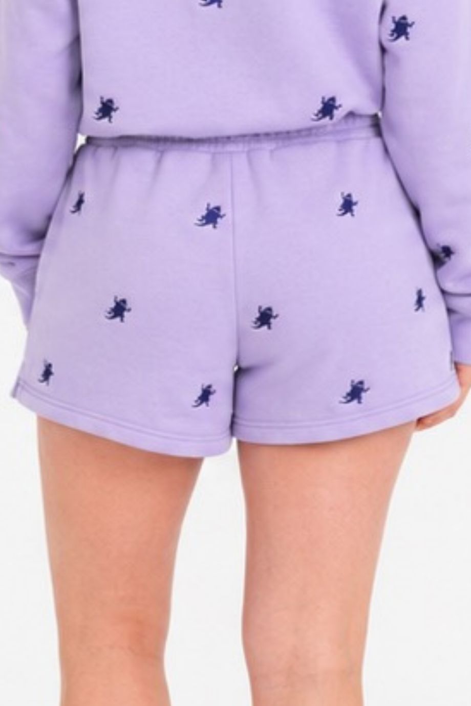 TCU Frog Embroidered Fleece Shorts