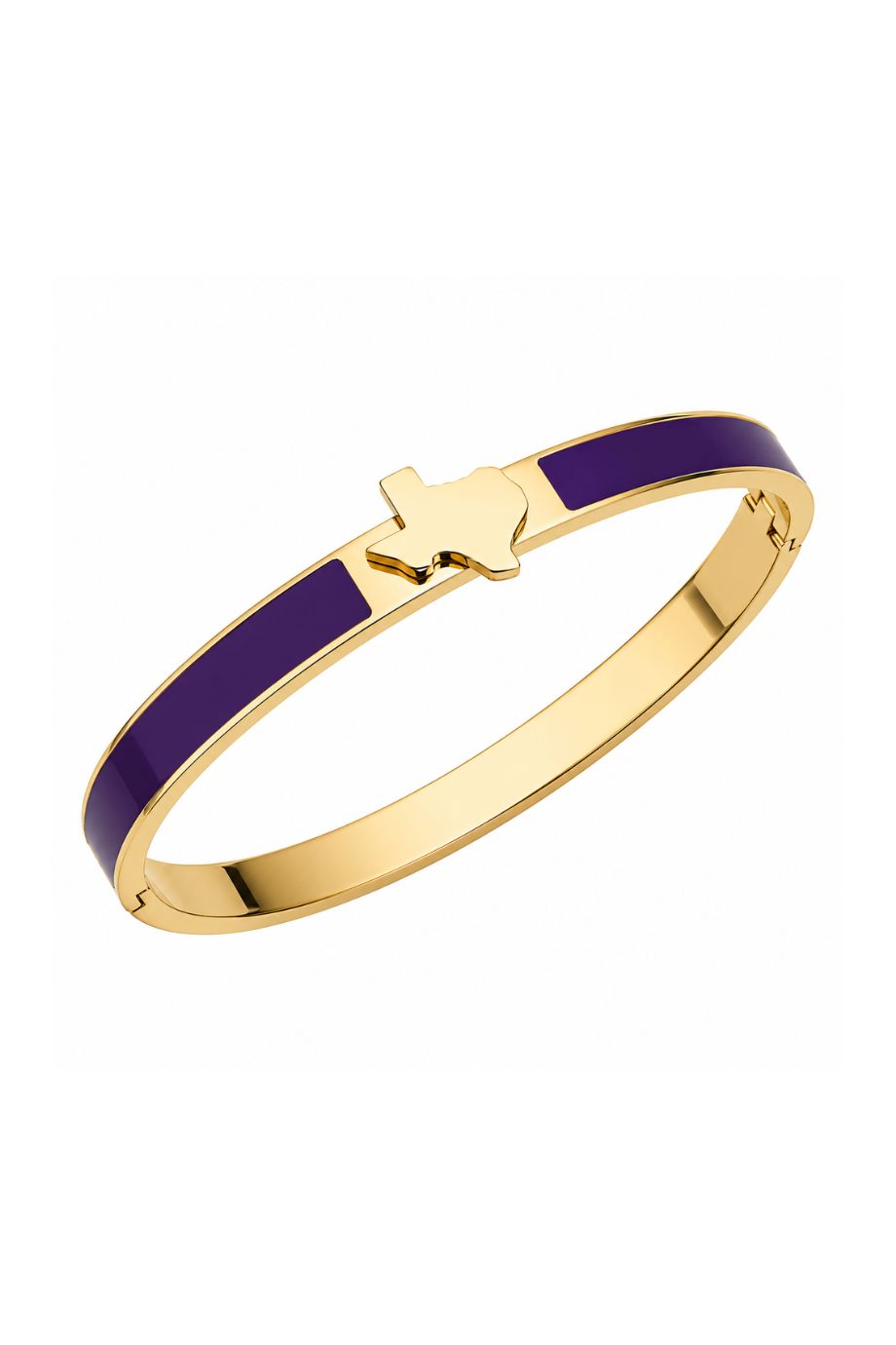 Texas Mini Map Bangle Bracelet Purple