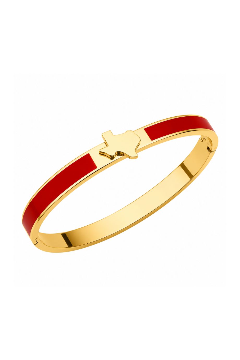 Texas Mini Map Bangle Bracelet Red