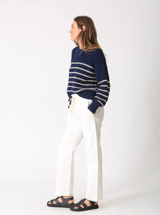 Nautical Sweater Indigo/Ivory Stripe