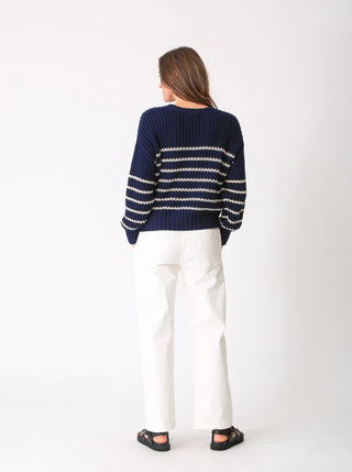 Nautical Sweater Indigo/Ivory Stripe