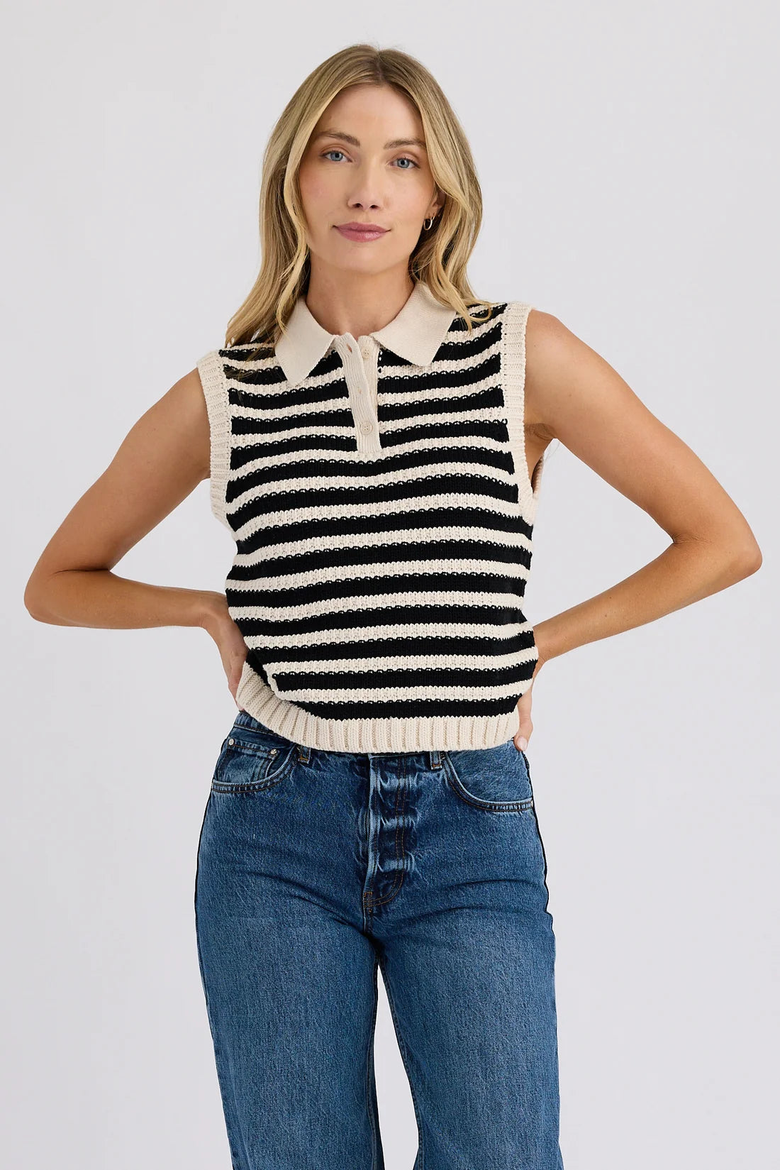 Whitfield Striped Polo Vest