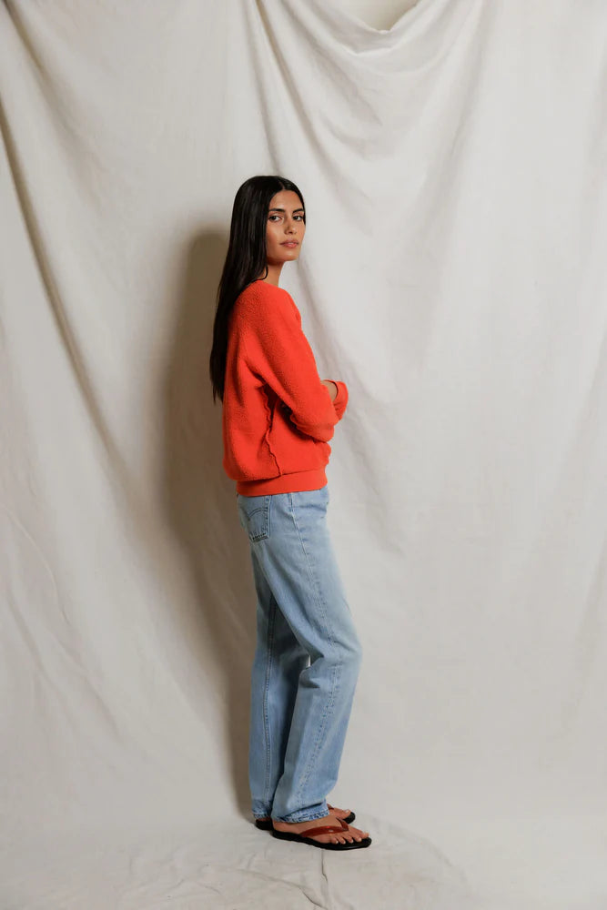 Ziggy Inside-Out Fleece Shrunken Sweatshirt